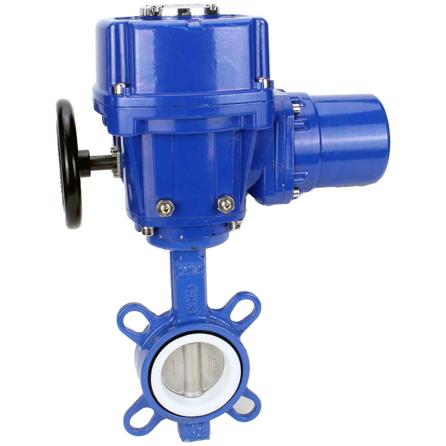 Water Butterfly Valve DNOVA WCB-316L-PTFE body material - Carbon steel WCB, disk material - Stainless steel AISI 316L, seal - PTFE with 1/4-turn electric actuator DNOVA QT-W (M) 380V
