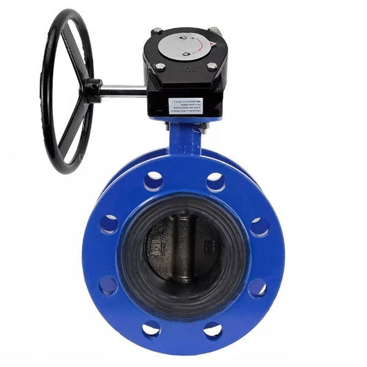 Válvula de mariposa de agua DNOVA WBV1331E-2W-FH, material del cuerpo: hierro fundido GGG40/EN-GJS-400-15, material del disco: acero inoxidable AISI 304, junta: EPDM, caja de engranajes: RDN RQN