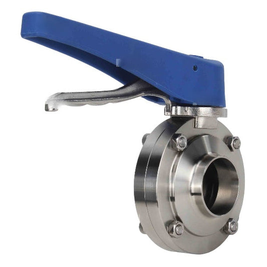 Water Butterfly valves DNOVA WBV3131S-2W-W-H, body material - stainless steel AISI 304, seal - Silicon, welded, with handle