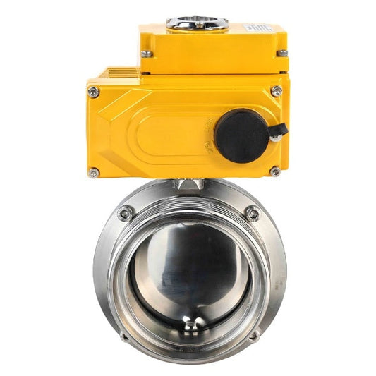 Water Butterfly valves DNOVA WBV3131S-2W-T-H, body material - stainless steel AISI 304, seal - Silicon, with quarter-turn actuator QT-N-хEM-O1 380V