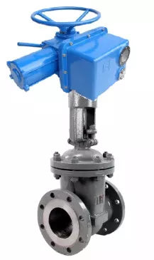 Wedge gate valves 30s964nzh DNOVA GVWR3434M-2W-F-OST flanged GAIR, body - carbon steel WCB, seal - metal, with OST flange and round stem, control - electric drive GZ-V.600/24 вЂ‹вЂ‹380 V