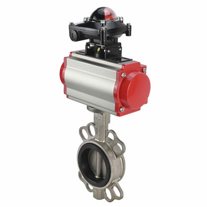 Water Butterfly Valve DNOVA 316l-316l-epdm-da-4m310-110/220-apl210n, body material - stainless steel AISI 316L, disk material - stainless steel AISI 316L, seal - EPDM, pneumatic actuator operated