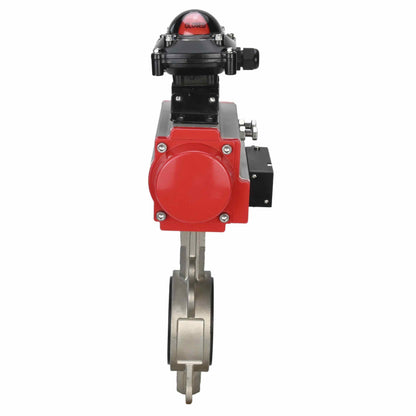 Water Butterfly Valve DNOVA 316l-316l-epdm-sa-4m310-110/220-apl210n, body material - stainless steel AISI 316L, disk material - stainless steel AISI 316L, seal - EPDM, pneumatic actuator operated