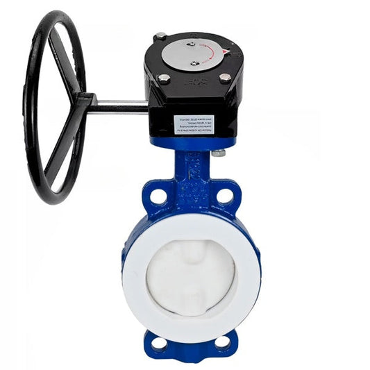 Válvula de mariposa de agua DNOVA WBV3434Pf-2W-Fb-H, material del cuerpo: acero al carbono, material del disco: acero al carbono, sello: PTFE, caja de engranajes: RDN RQN