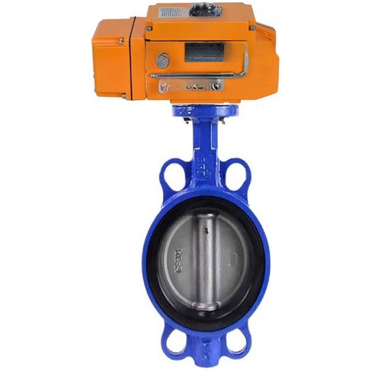 Válvula de mariposa de agua DNOVA WBV1616E-2W-Fb-H, material del cuerpo: hierro fundido QT450, material del disco: hierro fundido QT450, sello: EPDM, actuador eléctrico QT-N-EM-B1-220VAC-U1 220V