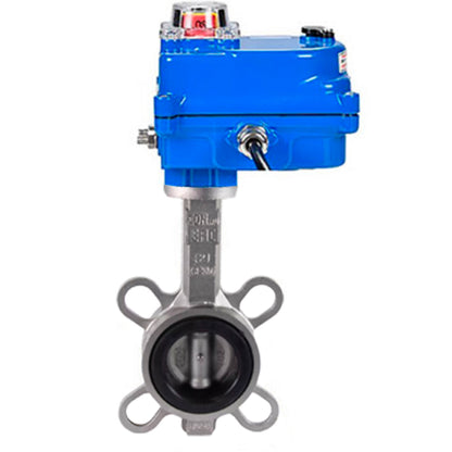 Válvula de mariposa de agua DNOVA WBV3131E-2W-Fb-H, material del cuerpo: acero inoxidable AISI 304, material del disco: acero inoxidable AISI 304, junta: EPDM, actuador eléctrico QT-N-xEM-O1 220 V