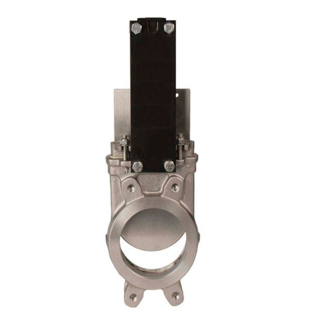 Gate valves DNOVA GVKR3232V-2W-Fb-OST-VITON interflanged with OST-flange type A and round stem, body - stainless steel 316, gate - stainless steel 316, seal - VITON, under electric actuator