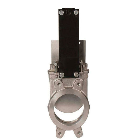 Gate valves DNOVA GVKR3232V-2W-Fb-OST-VITON interflanged with OST-flange type A and round stem, body - stainless steel 316, gate - stainless steel 316, seal - VITON, under electric actuator