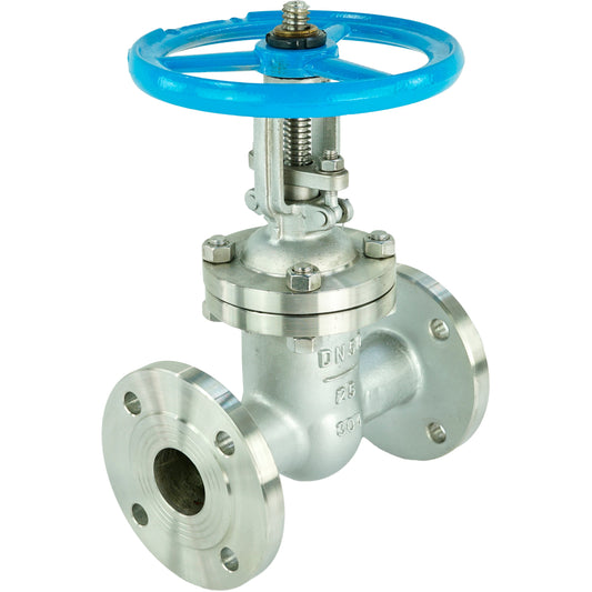 Wedge gate valves DNOVA GVWR3131M-2W-F-S flanged, body - stainless steel 304, seal - metal, with GAIR steering wheel