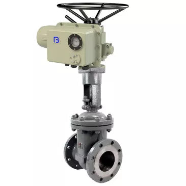Wedge gate valves 30РЅР¶941РЅР¶ DNOVA GAIR GVWR2424M-2W-F-OST flanged, body - steel 12X18Рќ9TР›, wedge material - steel 12X18Рќ9TР›, seal - metal, with OST-flange, round stem, with electric drive GР— 380Р’