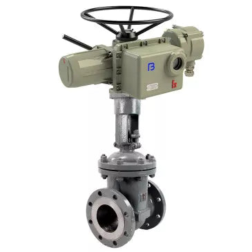 Wedge gate valves 30РЅР¶941РЅР¶ DNOVA GAIR GVWR2424M-2W-F-OST flanged, body - steel 12X18Рќ9TР›, wedge material - steel 12X18Рќ9TР›, seal - metal, with OST flange, round stem, with explosion-proof electric actuator GZ-V 380V