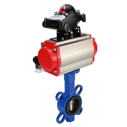 Water Butterfly Valve DNOVA g50-g40-epdm-DNOVA-da-4m310-110/220v-apl-210n, body material - cast iron GGG50, disk material - cast iron GGG40, seal - EPDM, pneumatic actuator operated