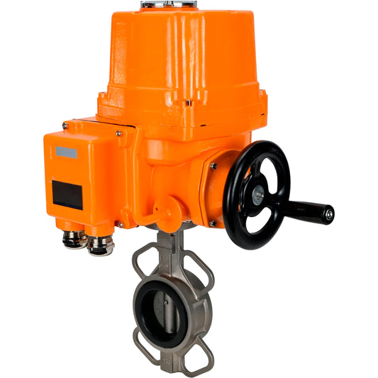 Water Butterfly Valve DNOVA 316l-316l-nbr-DNOVA-ex-110/220, body material - stainless steel AISI 316L, disk material - stainless steel AISI 316L, seal - NBR, electric actuator operated