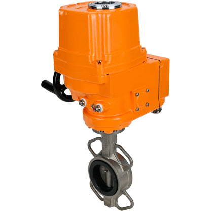Water Butterfly Valve DNOVA 316l-316l-epdm-DNOVA-ex-110/220, body material - stainless steel AISI 316L, disk material - stainless steel AISI 316L, seal - EPDM, electric actuator operated