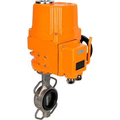 Water Butterfly Valve DNOVA 316l-316l-epdm-DNOVA-ex-110/220, body material - stainless steel AISI 316L, disk material - stainless steel AISI 316L, seal - EPDM, electric actuator operated