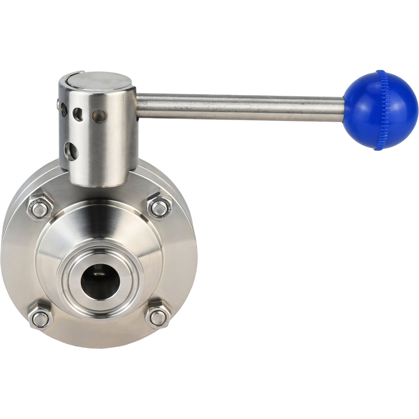 Válvula de mariposa de agua DNOVA WBV3131E-2W-CH, material del cuerpo - Acero inoxidable AISI 304, material del disco - Acero inoxidable AISI 304, junta - EPDM, conexión - abrazadera, manija