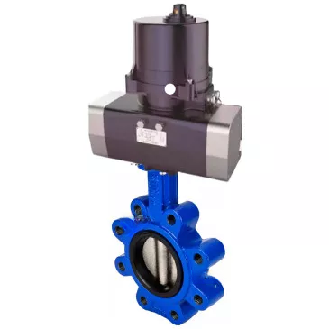 Butterfly valves DNOVA WBV1631N-2W-Fb-H LUG interflanged, body - cast iron GGG45/QT450, disc - stainless steel AISI 304, seal - NBR, with electric quarter turn actuator DNOVA QTSA-N-EM-O0-220VAC