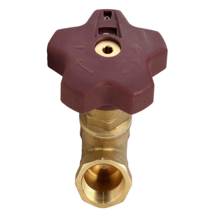 Static balancing valve DNOVA VB0000P-T 25 bar brass, Threaded NPT/BSP connection with nipples