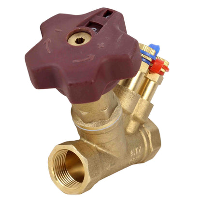 Static balancing valve DNOVA VB0000P-T 25 bar brass, Threaded NPT/BSP connection with nipples