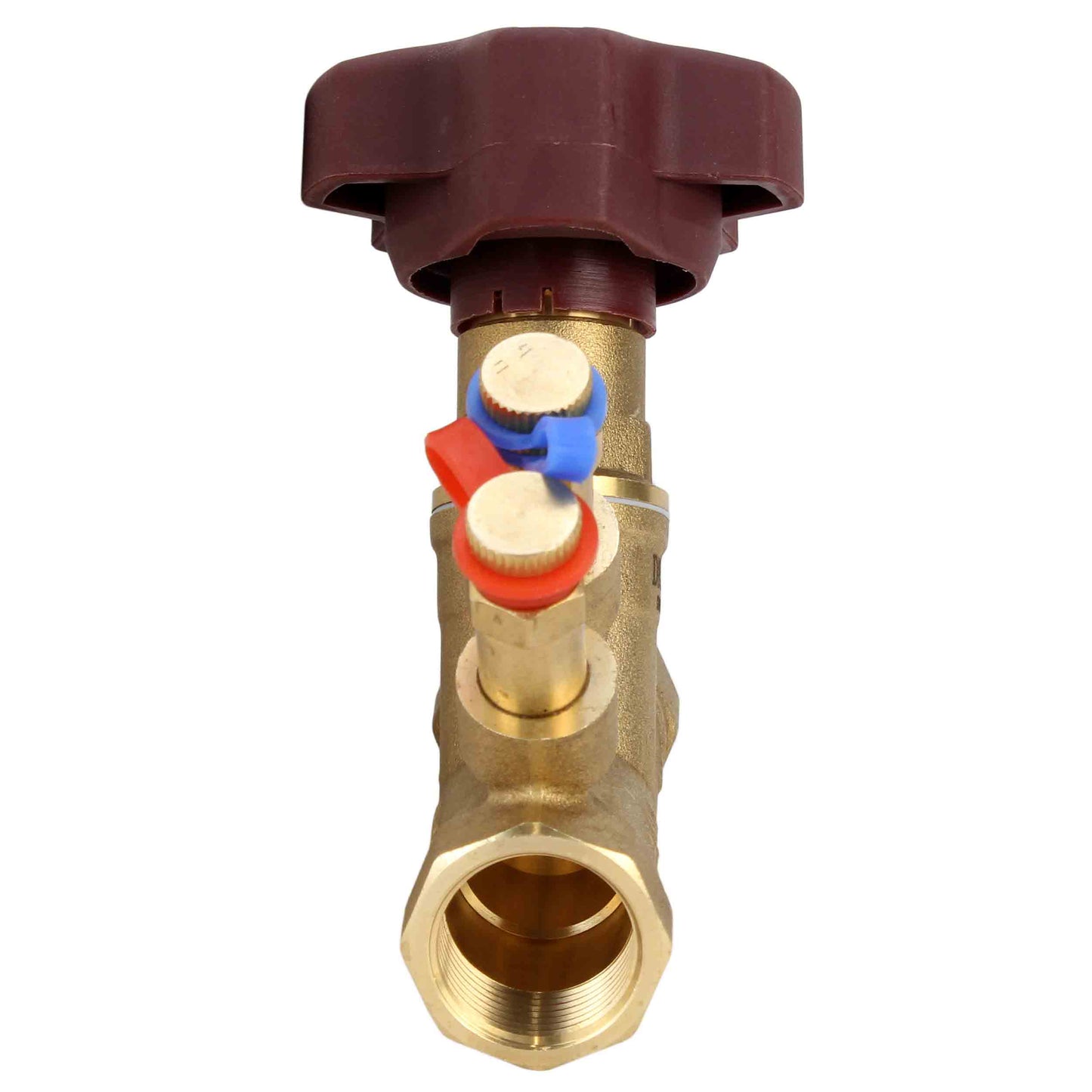 Static balancing valve DNOVA VB0000P-T 25 bar brass, Threaded NPT/BSP connection with nipples