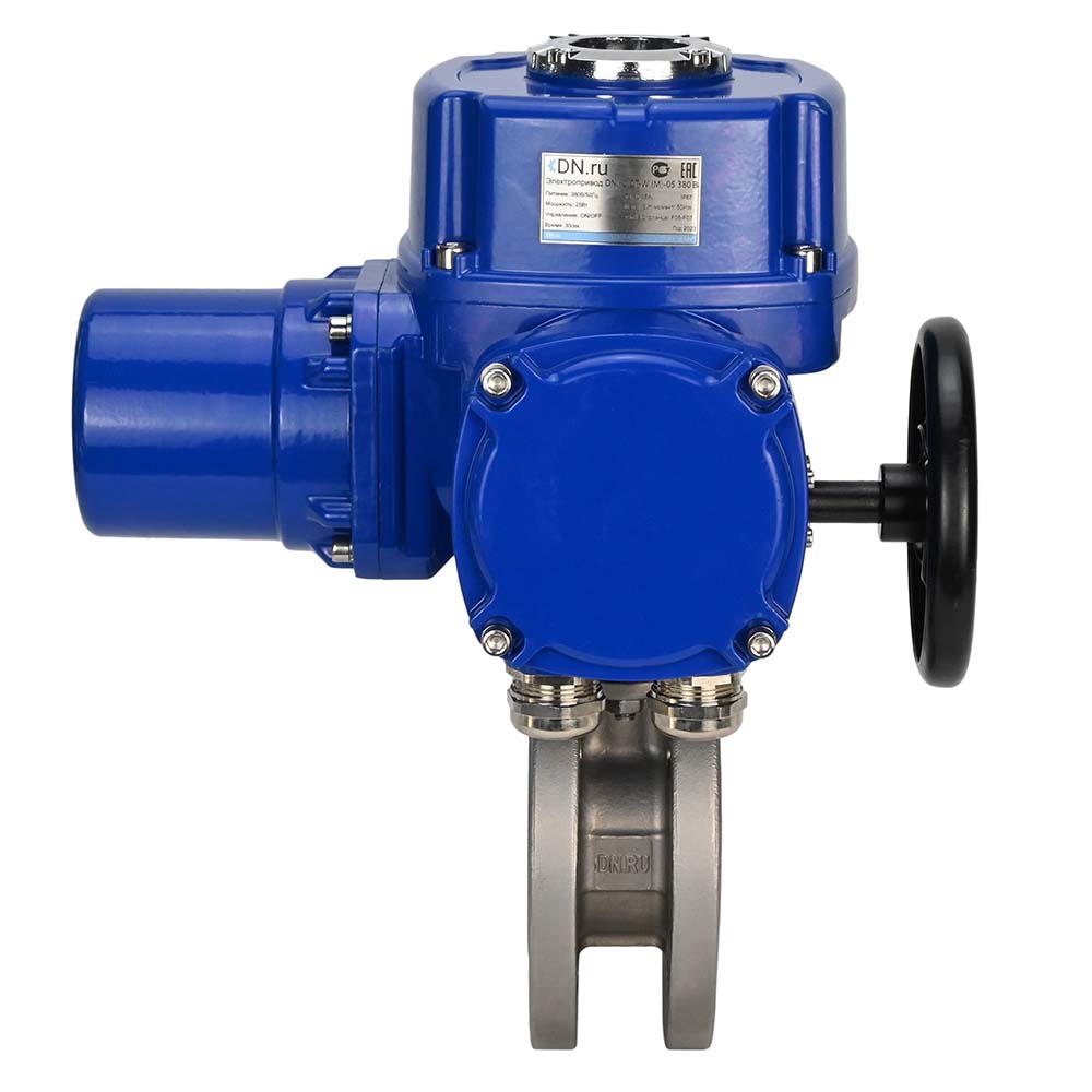 Válvula de bola de acero inoxidable DNOVA-BVСЃFP.316.200 PSI232, paso completo, brida compacta, actuador eléctrico de cuarto de vuelta DNOVA QT-W (M) 220 V