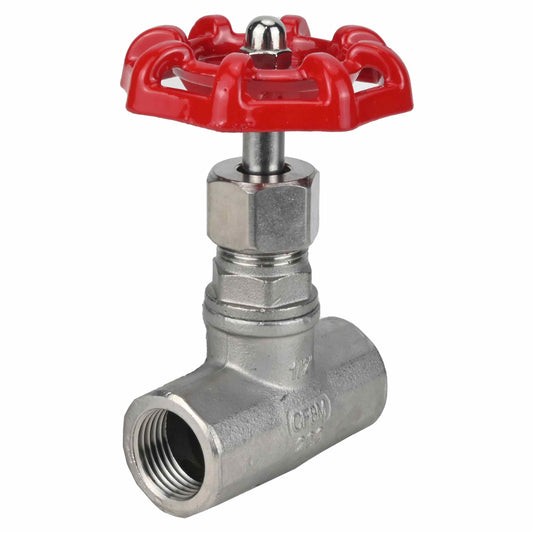 Stop Valve DNOVA VSO3131P-1W-T-S, body material - stainless steel AISI 304, disk material - stainless steel, seal - PTFE, threaded