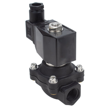 Two way normally closed direct acting electric solenoid valve DNOVA VS2W-503N-NC G NBR 220V, body material - Nylon 66, seal - NBR