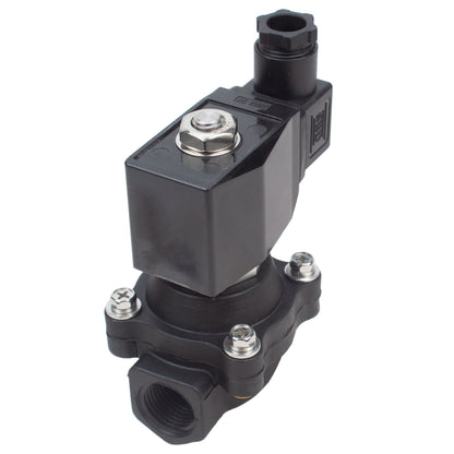 Two way normally closed direct acting electric solenoid valve DNOVA VS2W-503N-NC G NBR 24V, body material - Nylon 66, seal - NBR