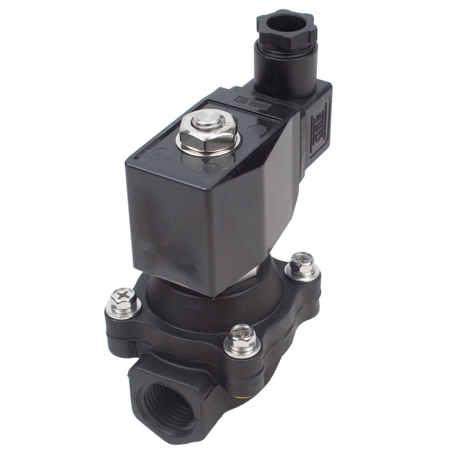 Two way normally closed direct acting electric solenoid valve DNOVA VS2W-503E-NC G EPDM 24V, body material - Nylon 66, seal - EPDM