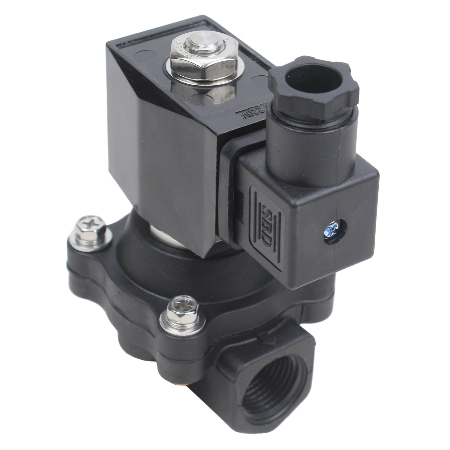 Two way normally closed direct acting electric solenoid valve DNOVA VS2W-503E-NC G EPDM 24V, body material - Nylon 66, seal - EPDM