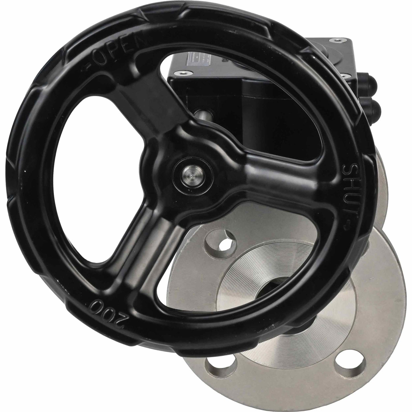 Válvula de bola de acero inoxidable DNOVA ksfpt-316-180-ham, material del cuerpo - acero inoxidable AISI 316, material de la bola - acero inoxidable AISI 316, sello - PTFE, accionado por manija