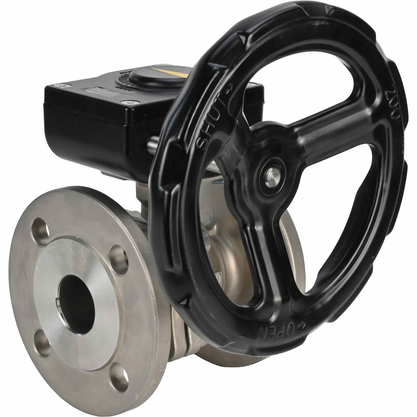 Válvula de bola de acero inoxidable DNOVA kchfp ham, material del cuerpo - acero inoxidable AISI 316, material de la bola - acero inoxidable AISI 316, junta - PTFE, accionada por maneta