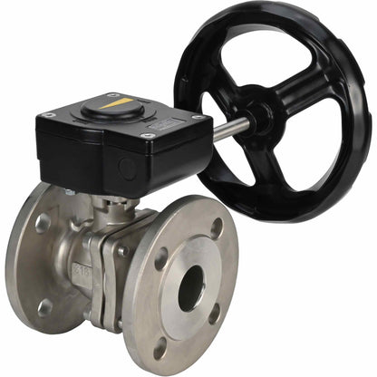 Válvula de bola de acero inoxidable DNOVA kchfp ham, material del cuerpo - acero inoxidable AISI 316, material de la bola - acero inoxidable AISI 316, junta - PTFE, accionada por maneta