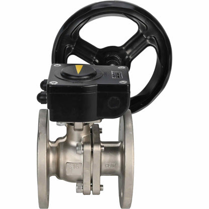 Válvula de bola de acero inoxidable DNOVA kchfp ham, material del cuerpo - acero inoxidable AISI 316, material de la bola - acero inoxidable AISI 316, junta - PTFE, accionada por maneta