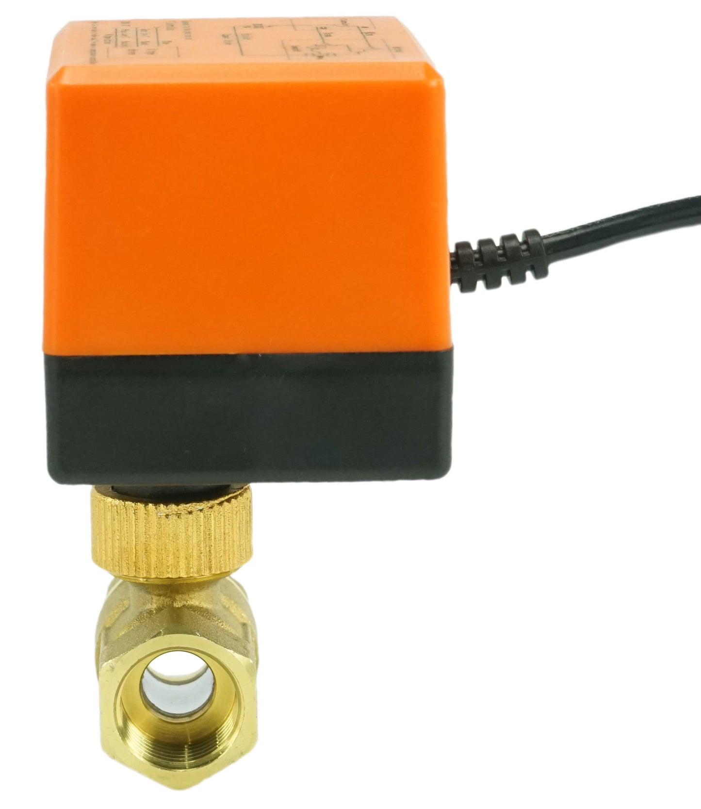 Brass ball valve Threaded NPT/BSP standard port DNOVA RP.BRASS.120.MM 232 PSI with electric actuated 24VDC without limit switches
