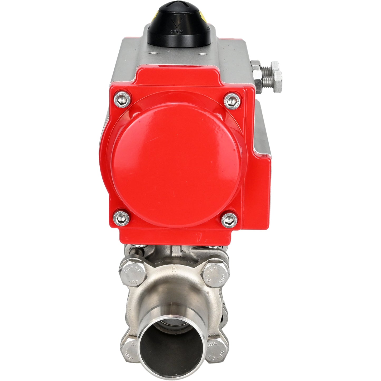 Ball valves DNOVA BV3131P(3pc)-FP-W-ISO-H LONG DN10-150 full bore, body - stainless steel 304, welding, with pneumatic actuator DNOVA PA-DA