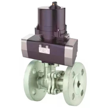 Ball valves DNOVA BV3232P(2pc)-FP-F-ISO-H full bore, flanged, body - SS316 stainless steel, seal - PTFE, with electric quarter turn actuator DNOVA QTSA-N-EM-O0-220VAC