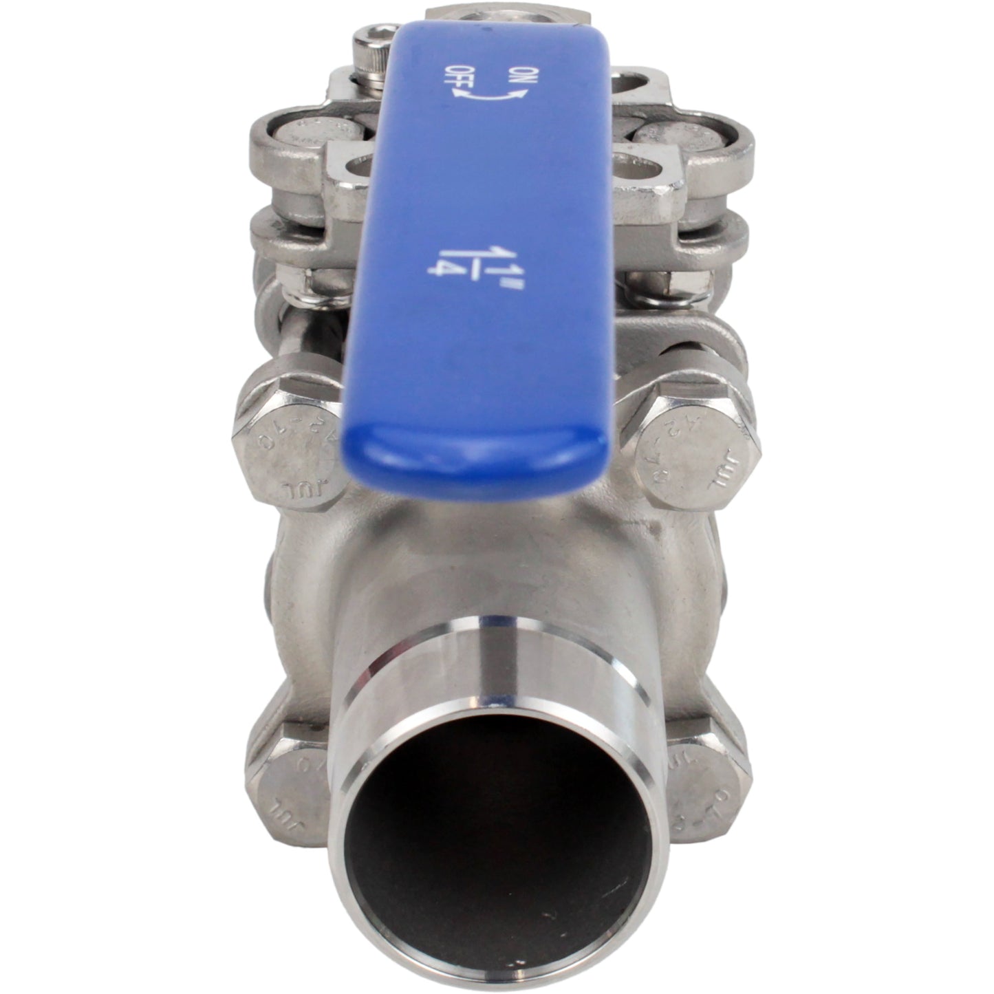 Ball valves DNOVA BV3131P(3pc)-FP-W-H stainless steel SS304, full bore, three-piece, seal - PTFE, welded, with handle