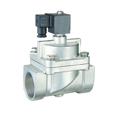 Two way normally closed indirect acting electric solenoid valve DNOVA DHY-S-РќР— PTFE G 24V, body material - stainless steel AISI 304, seal - PTFE