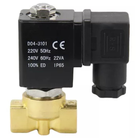 Two way normally closed Semi-direct acting electric solenoid valve DNOVA DHP21-РќР— G YS-018 220V, body material - brass, seal - PTFE