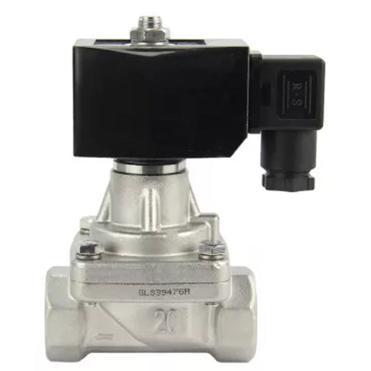 Two way normally closed Semi-direct acting electric solenoid valve DNOVA DHP21-S-РќР— SS304 G YS-018 110/220V, body material - stainless steel AISI 304, seal - PTFE