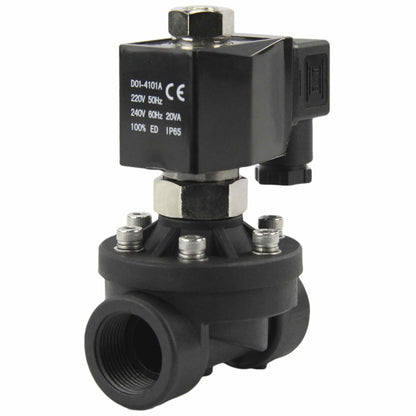 Two way normally open Semi-direct acting electric solenoid valve DNOVA DW-51-NO NBR G 110/220V, body material - Nylon 66, seal - NBR