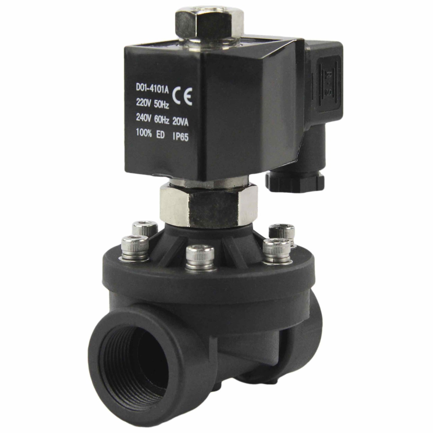 Two way normally closed Semi-direct acting electric solenoid valve DNOVA DW-51-РќР— NBR G 110/220V, body material - Nylon 66, seal - NBR