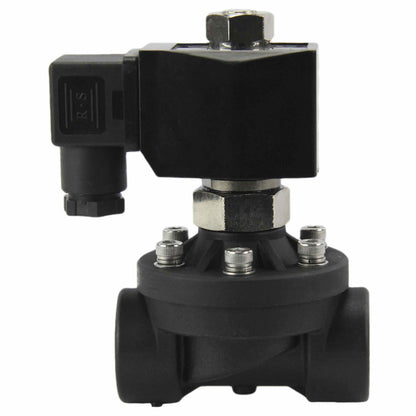 Two way normally open Semi-direct acting electric solenoid valve DNOVA DW-51-NO VITON G 24V, body material - Nylon 66, seal - Viton