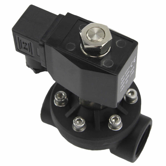 Two way normally open Semi-direct acting electric solenoid valve DNOVA DW-51-NO VITON G 110/220V, body material - Nylon 66, seal - Viton
