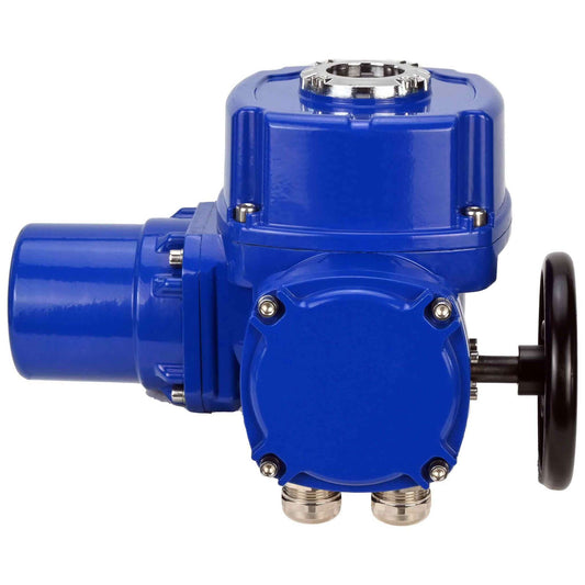 Quarter-turn electric actuator DNOVA QT-W (M)-005-500 with torque coupling and steering wheel 380V