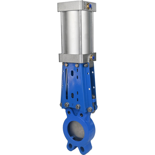 Gate valves DNOVA GVKR1331E-1W-Fb-2P-WENZ PN10 unidirectional, interflanged, spindle - extendable, body - cast iron GGG40, gate - stainless steel 304, seal - EPDM, pneumatically actuated, WENZ