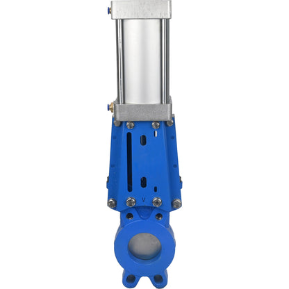 Gate valves DNOVA GVKR1331E-1W-Fb-2P-WENZ PN10 unidirectional, interflanged, spindle - extendable, body - cast iron GGG40, gate - stainless steel 304, seal - EPDM, pneumatically actuated, WENZ