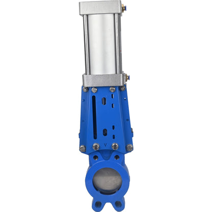 Gate valves DNOVA GVKR1331E-1W-Fb-2P-WENZ PN10 unidirectional, interflanged, spindle - extendable, body - cast iron GGG40, gate - stainless steel 304, seal - EPDM, pneumatically actuated, WENZ