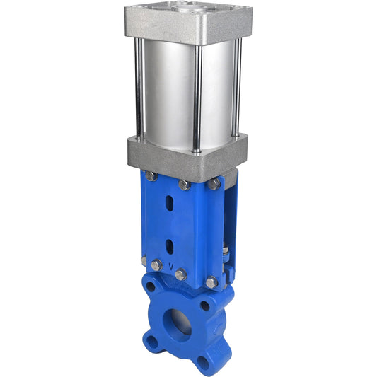 Gate valves DNOVA GVKR1331M-1W-Fb-2P-WENZ PN6 unidirectional, interflanged, spindle - extendable, body - cast iron GGG40, gate - stainless steel 304, seal - EPDM, pneumatically actuated, WENZ